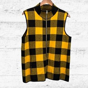 Ethyl Yellow and Black Knit Vest